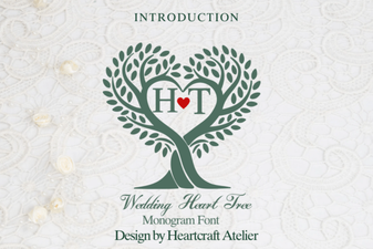 Heart Tree Fonts for Wedding Designs & Diy Projects