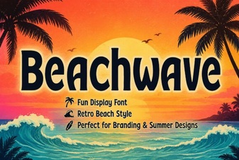 Design Projects with Beachwave Font Style