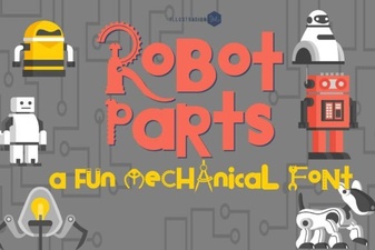 Crafting Futuristic Designs with Robot Parts Fonts