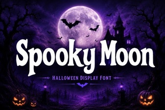 Spooky Moon Fonts for Your Halloween Designs