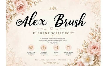 Craft Elegance with Alex Brush Font Projects